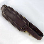 Load image into Gallery viewer, Burgundy leather shoulder strap flat showing shoulder pad

