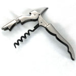 Load image into Gallery viewer, Stainless steel corkscrew shown open.
