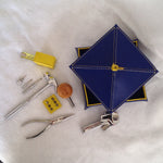 Load image into Gallery viewer, Tool Box in Blue Latigo Leather
