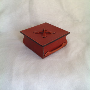 Medium Square Box with Lid Tan