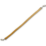 Load image into Gallery viewer, Leather key lanyard in saddle tan laid out flat
