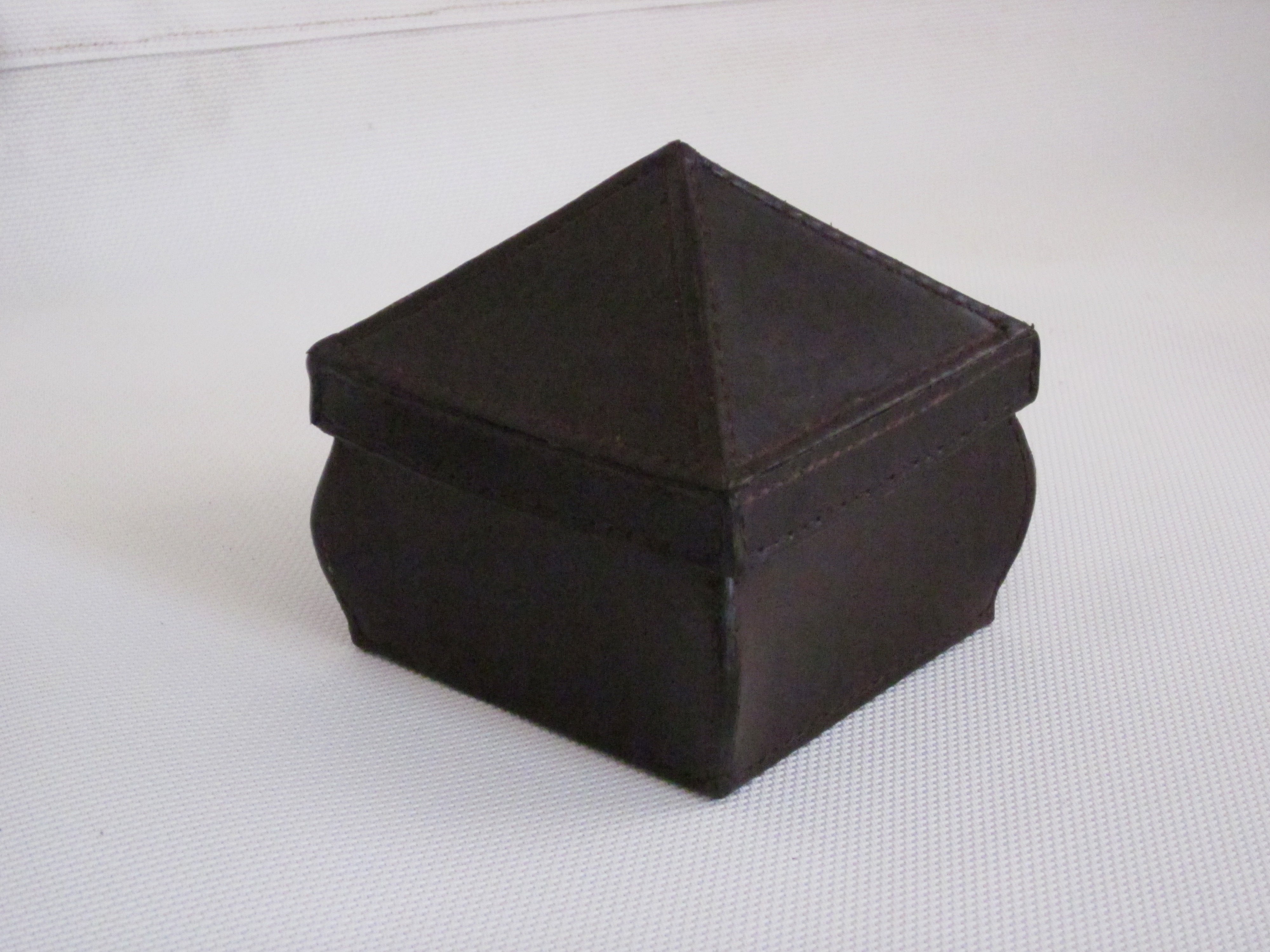 Small Square Box with Puzzle Brown