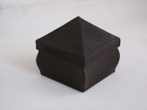 Small Square Box with Puzzle Brown